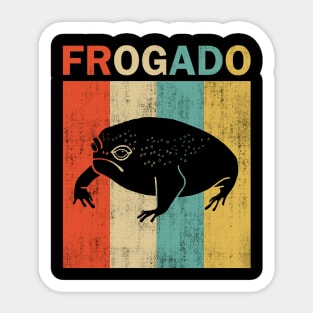 Black Desert Rain Frog Frogado Retro Vintage Style Sticker